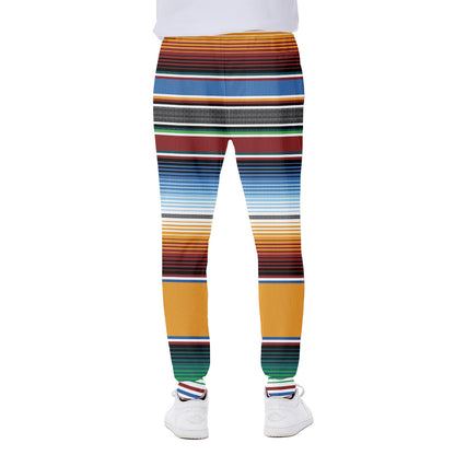 Tribal Serape Blanket Pattern Print Scuba Joggers