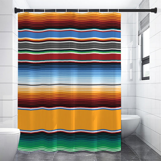 Tribal Serape Blanket Pattern Print Shower Curtain
