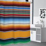 Tribal Serape Blanket Pattern Print Shower Curtain