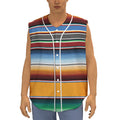 Tribal Serape Blanket Pattern Print Sleeveless Baseball Jersey