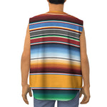 Tribal Serape Blanket Pattern Print Sleeveless Baseball Jersey