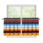 Tribal Serape Blanket Pattern Print Tier Curtains