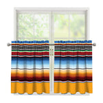 Tribal Serape Blanket Pattern Print Tier Curtains