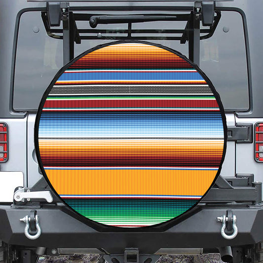 Tribal Serape Blanket Pattern Print Tire Cover