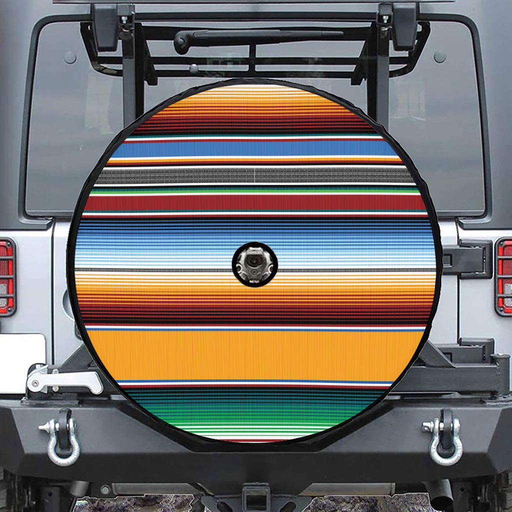 Tribal Serape Blanket Pattern Print Tire Cover With Camera Hole