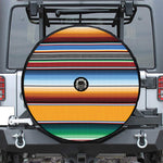 Tribal Serape Blanket Pattern Print Tire Cover With Camera Hole