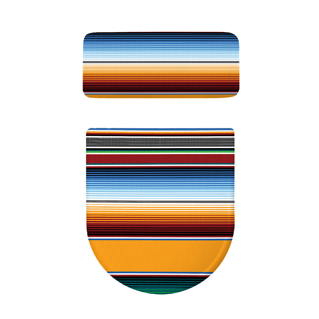 Tribal Serape Blanket Pattern Print Toilet Lid And Tank Cover Set