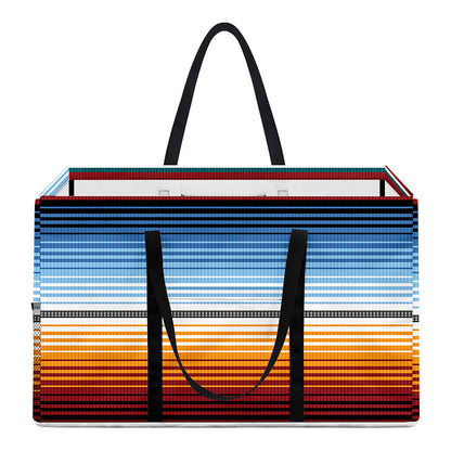 Tribal Serape Blanket Pattern Print Utility Tote Bag