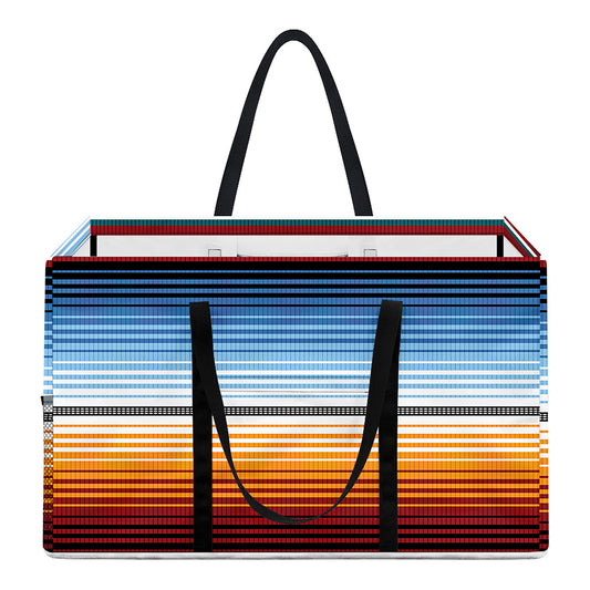 Tribal Serape Blanket Pattern Print Utility Tote Bag