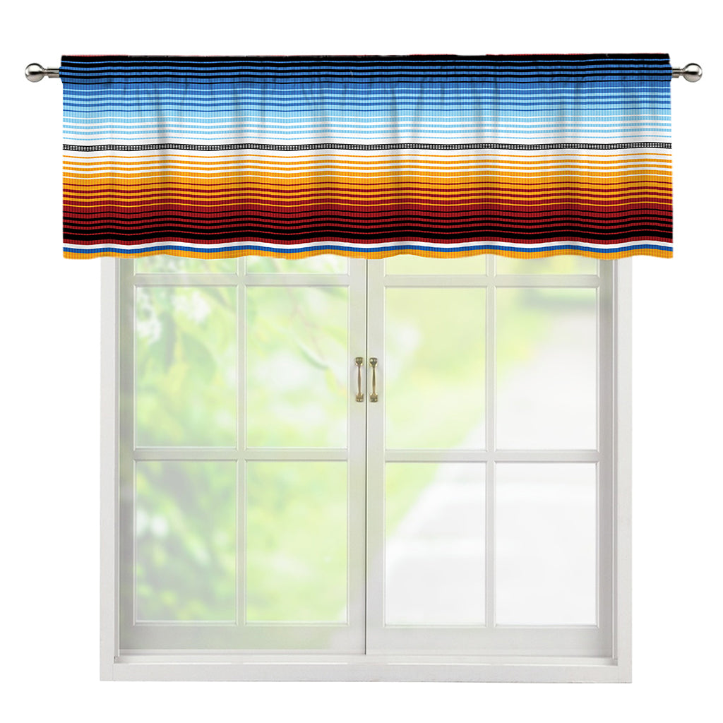 Tribal Serape Blanket Pattern Print Window Valance