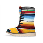 Tribal Serape Blanket Pattern Print Winter Boots