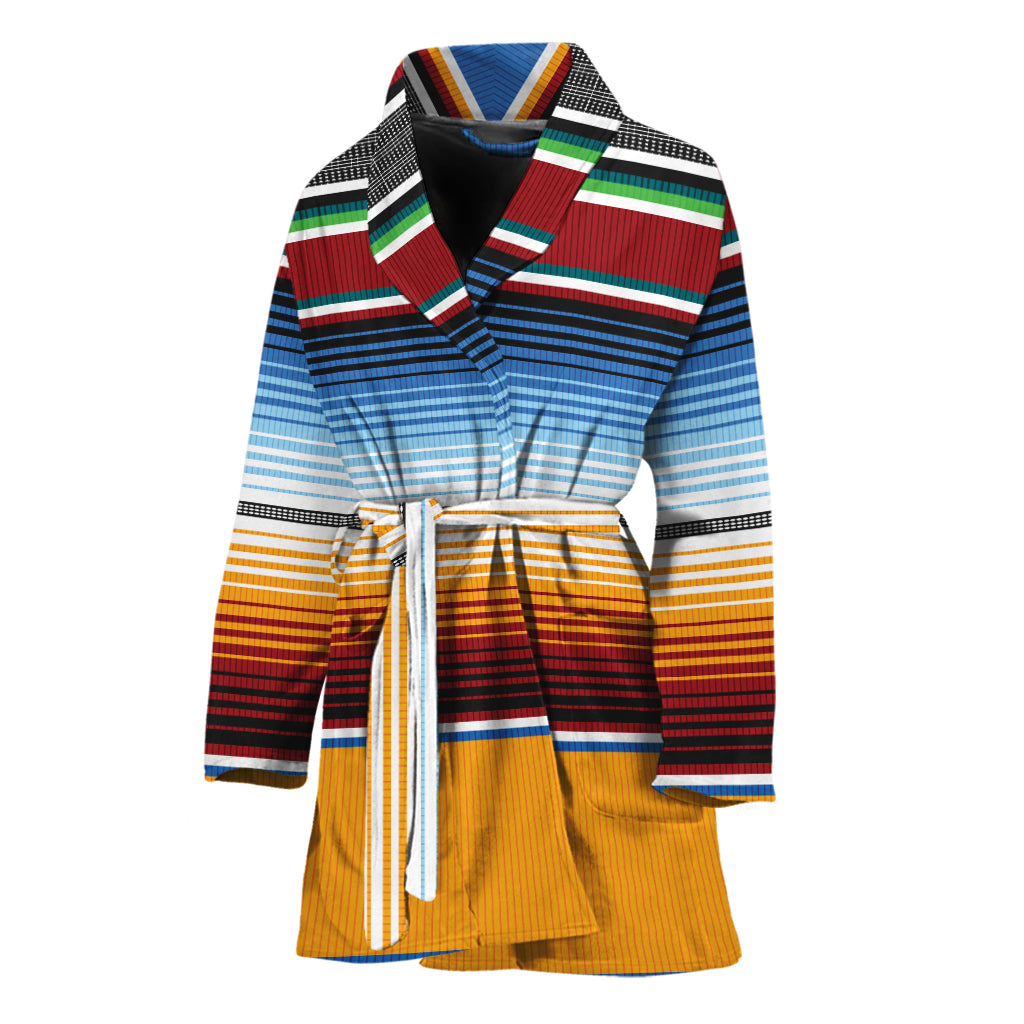 Tribal Serape Blanket Pattern Print Women's Bathrobe