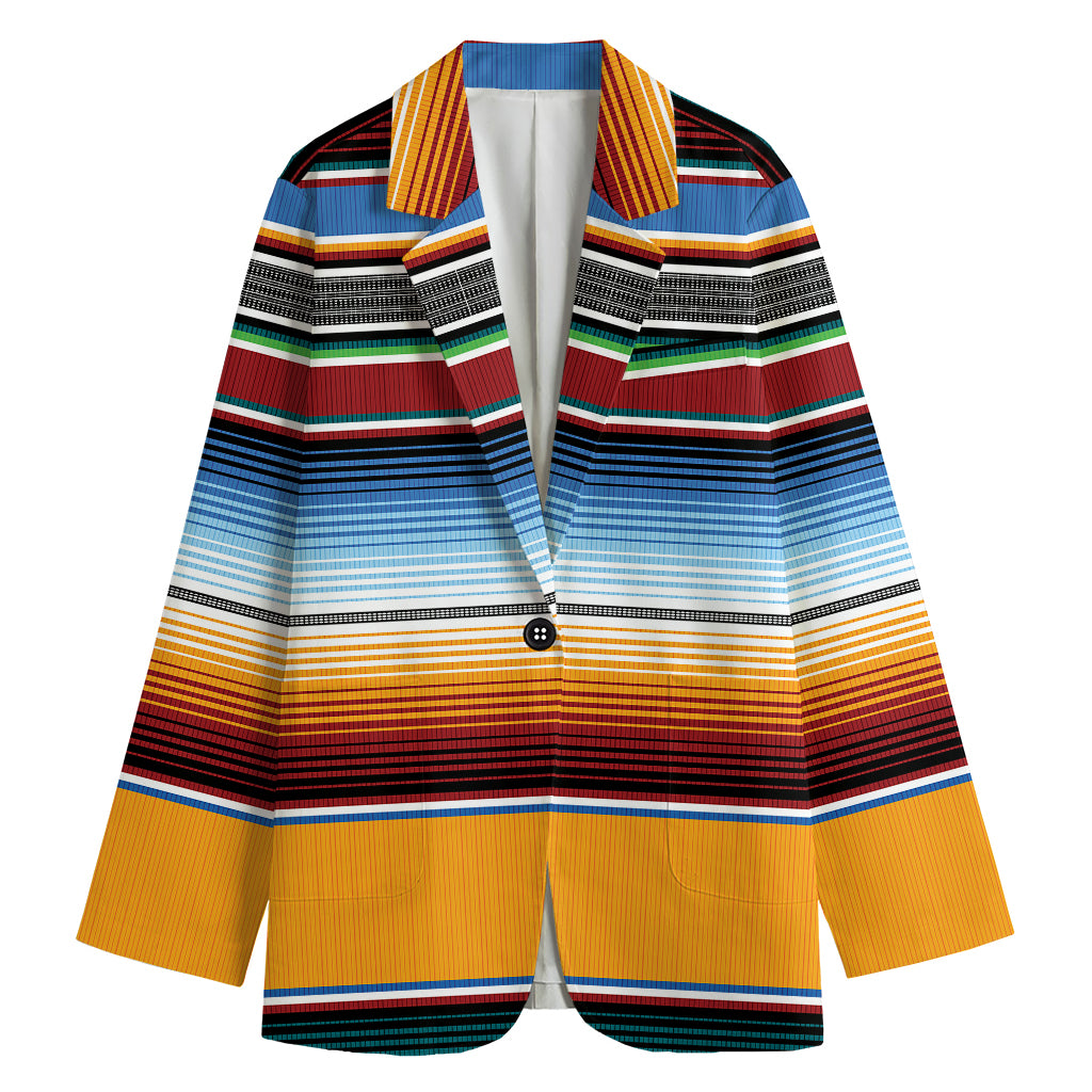 Tribal Serape Blanket Pattern Print Women's Blazer