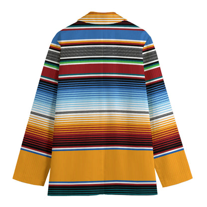 Tribal Serape Blanket Pattern Print Women's Blazer