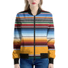 Tribal Serape Blanket Pattern Print Women's Bomber Jacket