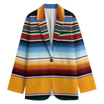Tribal Serape Blanket Pattern Print Women's Cotton Blazer