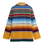 Tribal Serape Blanket Pattern Print Women's Cotton Blazer