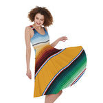 Tribal Serape Blanket Pattern Print Women's Sleeveless Dress