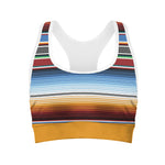 Tribal Serape Blanket Pattern Print Women's Sports Bra