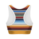 Tribal Serape Blanket Pattern Print Women's Sports Bra