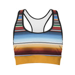 Tribal Serape Blanket Pattern Print Women's Sports Bra