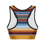 Tribal Serape Blanket Pattern Print Women's Sports Bra