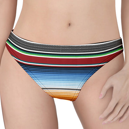 Tribal Serape Blanket Pattern Print Women's Thong