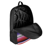 Tribal Serape Blanket Stripe Print 17 Inch Backpack