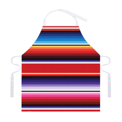 Tribal Serape Blanket Stripe Print Adjustable Apron