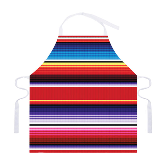 Tribal Serape Blanket Stripe Print Adjustable Apron