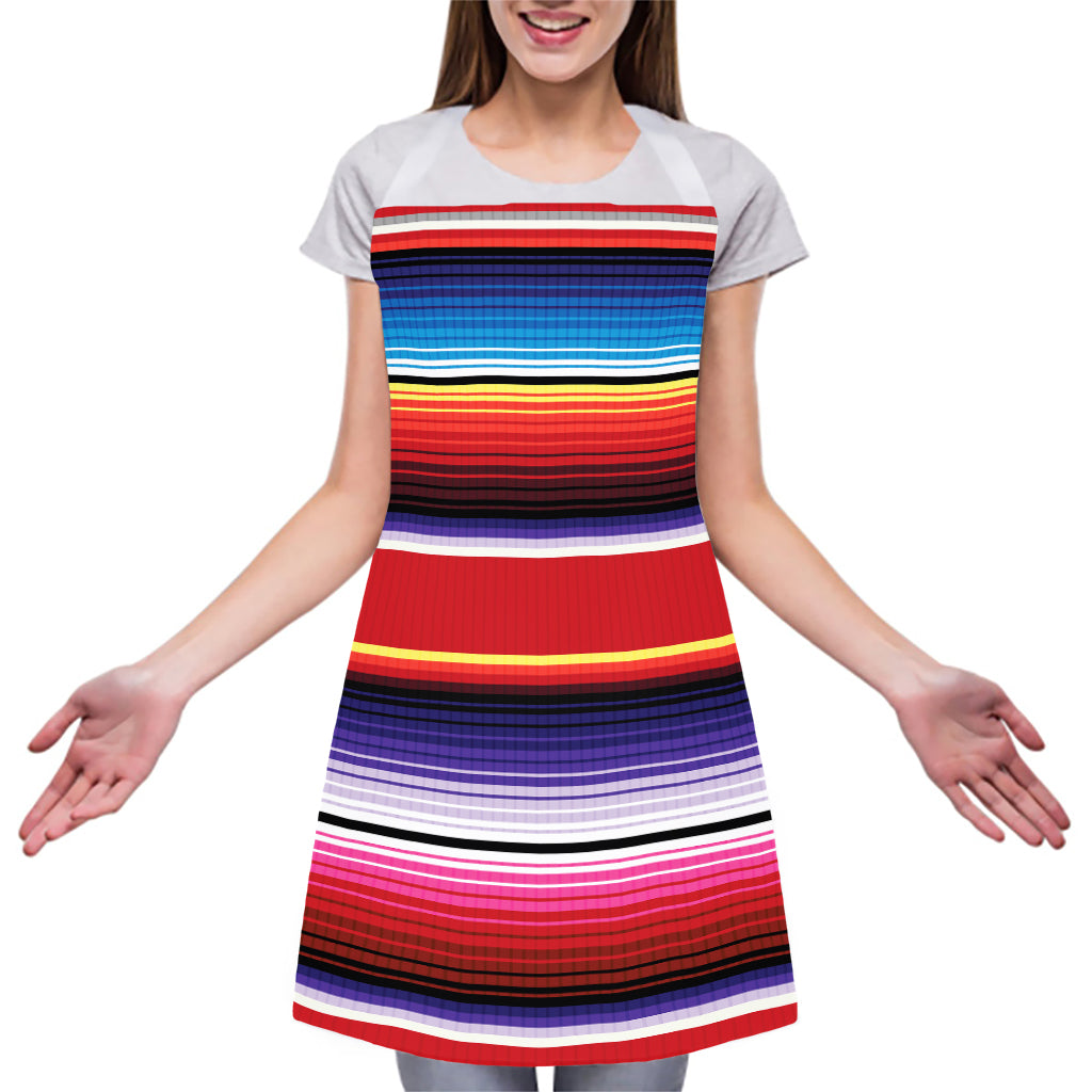 Tribal Serape Blanket Stripe Print Adjustable Apron