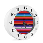 Tribal Serape Blanket Stripe Print Alarm Clock