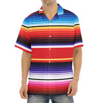 Tribal Serape Blanket Stripe Print Aloha Shirt