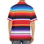 Tribal Serape Blanket Stripe Print Aloha Shirt