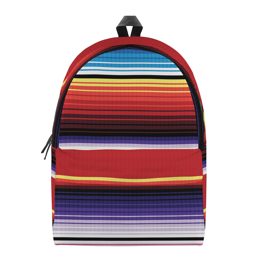 Tribal Serape Blanket Stripe Print Backpack