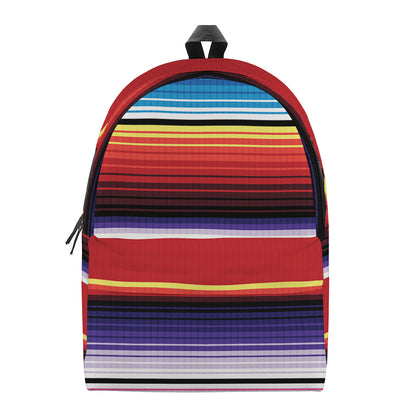 Tribal Serape Blanket Stripe Print Backpack