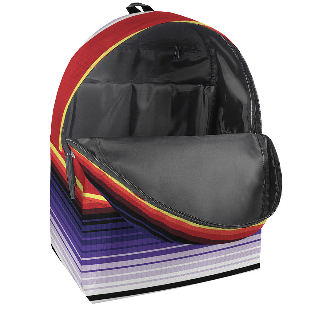 Tribal Serape Blanket Stripe Print Backpack