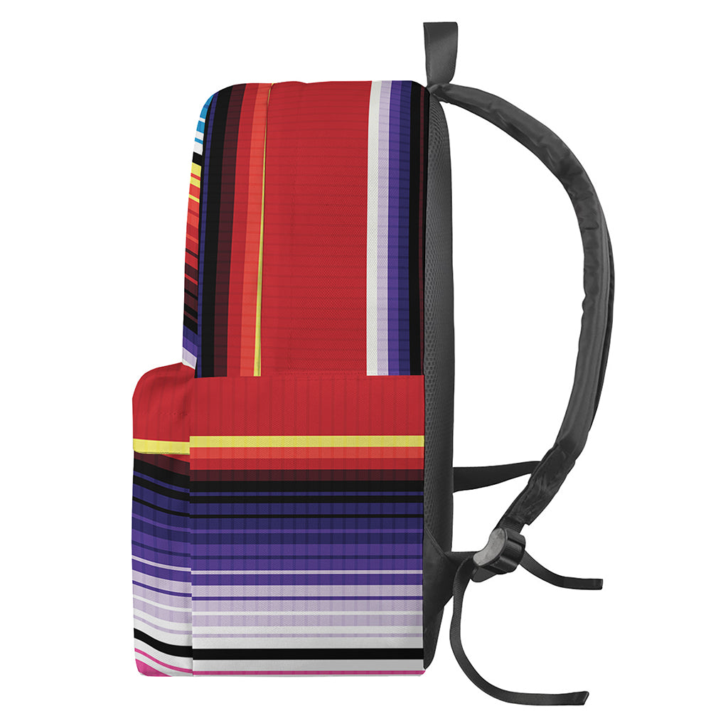 Tribal Serape Blanket Stripe Print Backpack