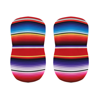 Tribal Serape Blanket Stripe Print Bar Stool Covers