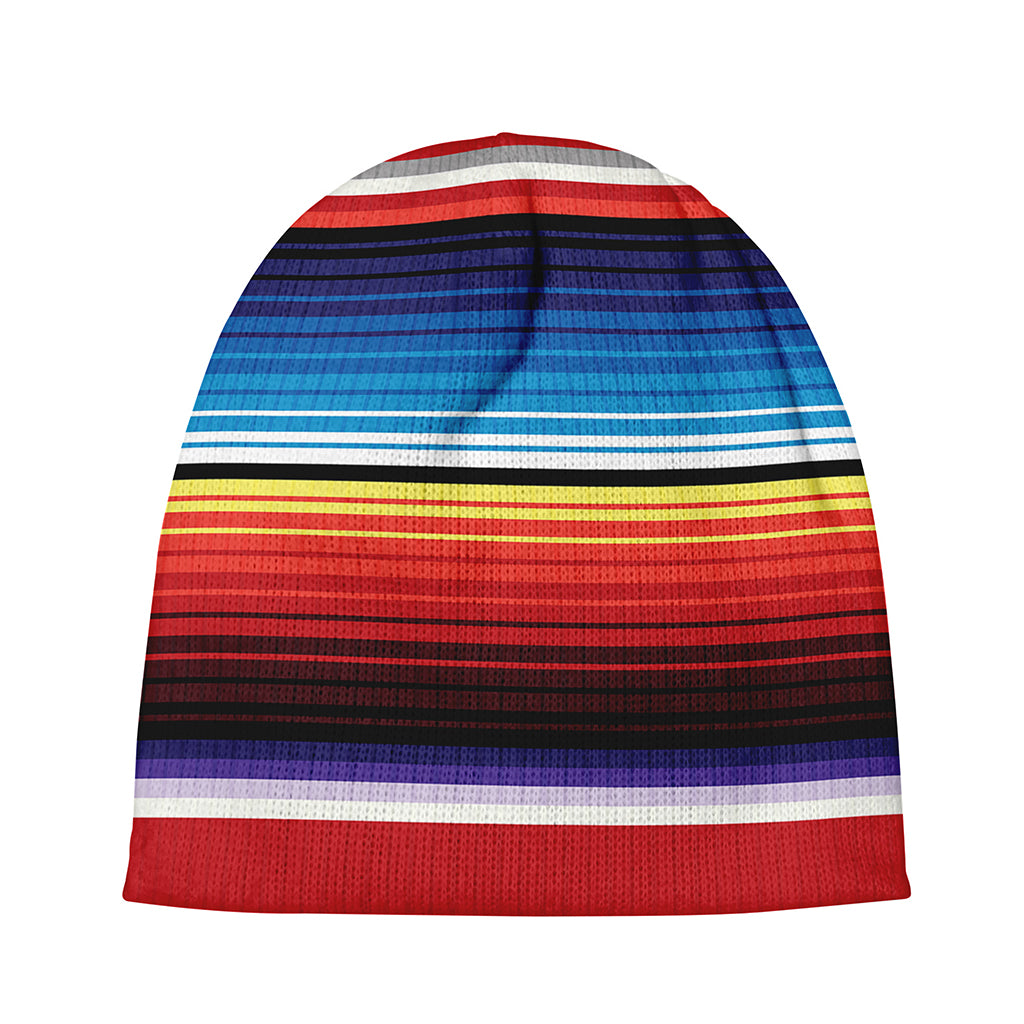 Tribal Serape Blanket Stripe Print Beanie