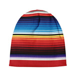 Tribal Serape Blanket Stripe Print Beanie