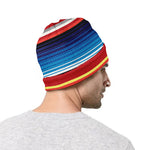 Tribal Serape Blanket Stripe Print Beanie