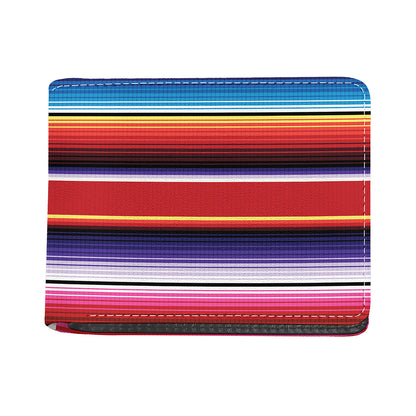 Tribal Serape Blanket Stripe Print Bifold Wallet