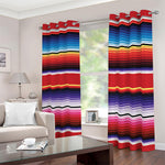 Tribal Serape Blanket Stripe Print Blackout Grommet Curtains