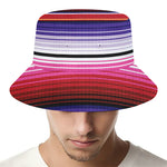 Tribal Serape Blanket Stripe Print Bucket Hat