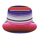 Tribal Serape Blanket Stripe Print Bucket Hat
