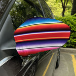 Tribal Serape Blanket Stripe Print Car Side Mirror Covers