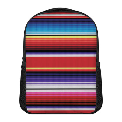 Tribal Serape Blanket Stripe Print Casual Backpack