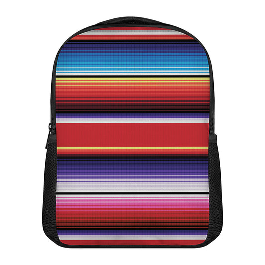 Tribal Serape Blanket Stripe Print Casual Backpack