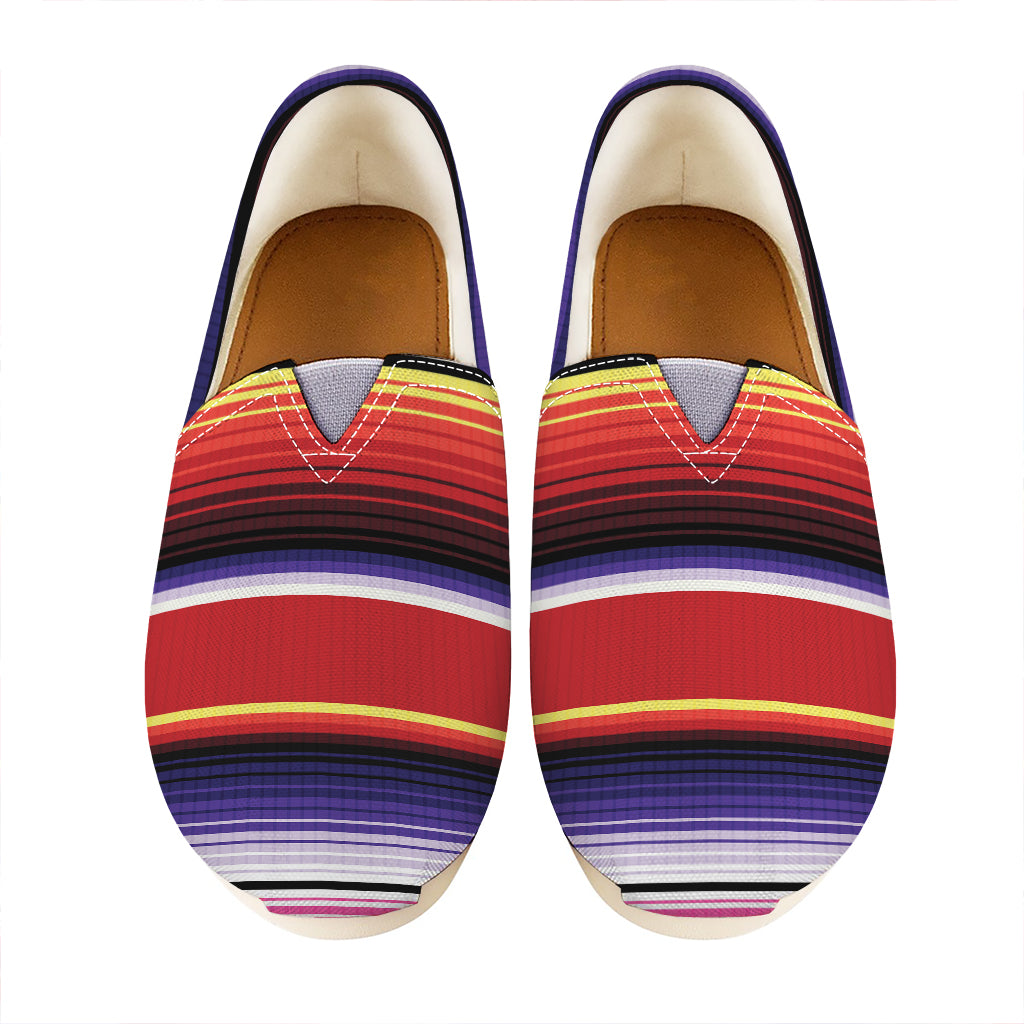 Tribal Serape Blanket Stripe Print Casual Shoes